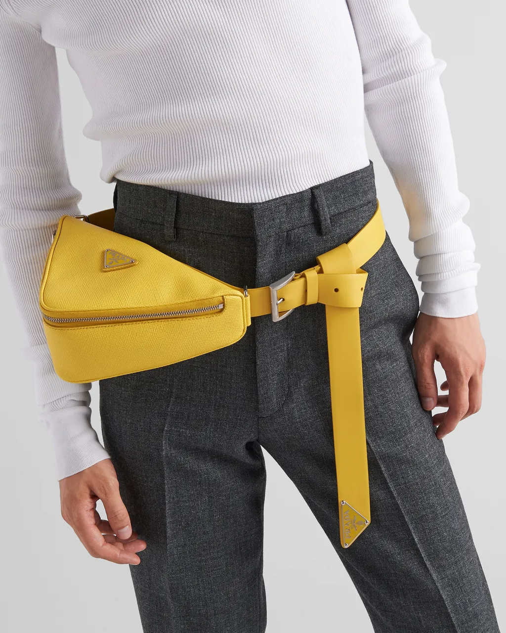 Saffiano Leather Belt Bag