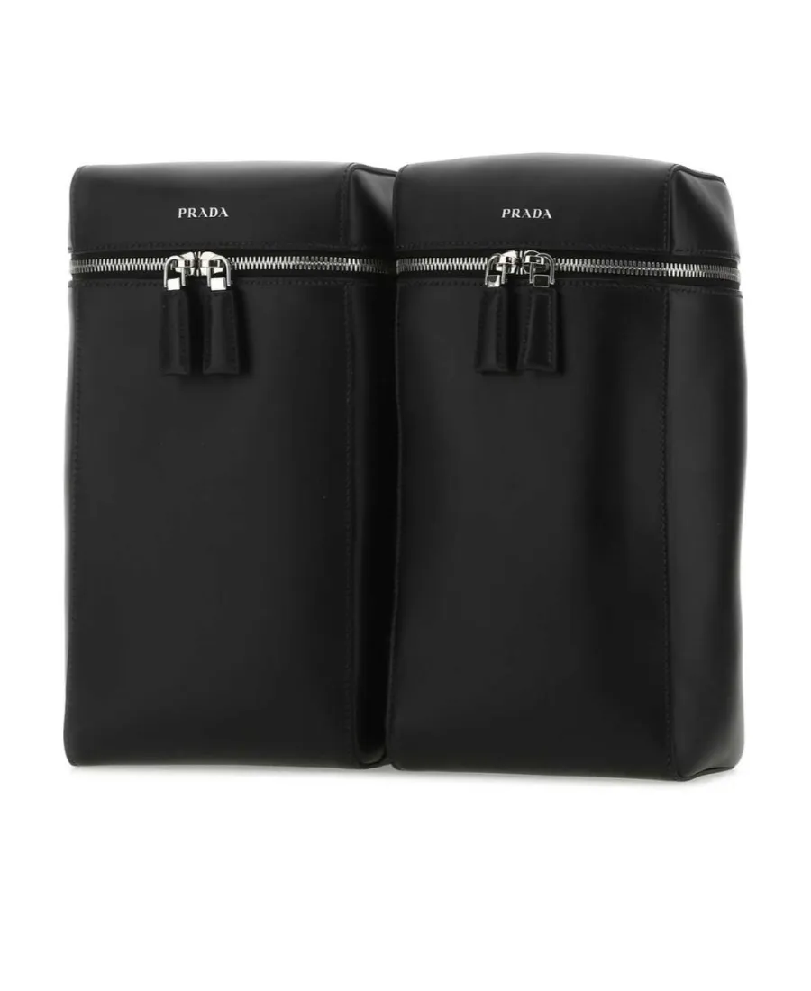 Double Leather Backpack