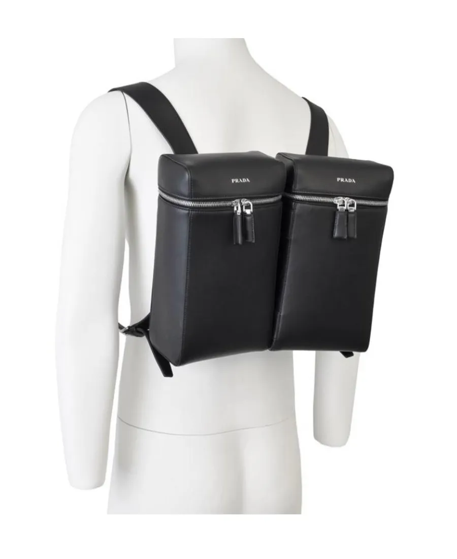 Double Leather Backpack