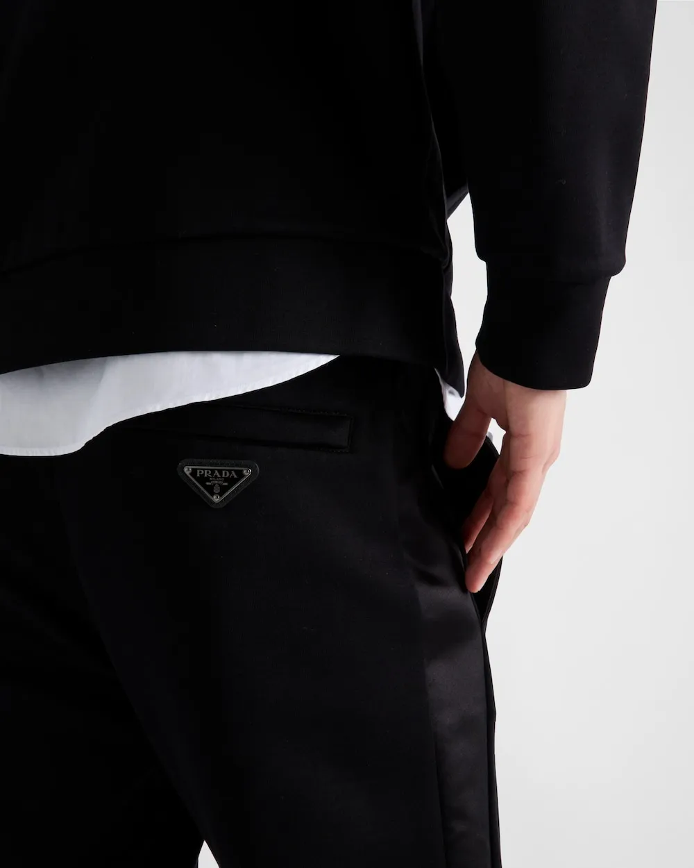Technical Fleece Trousers With Duchesse Details