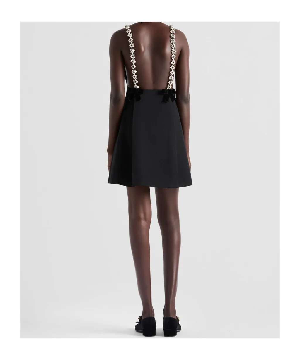 V-Neck Embellished Sleeveless Mini Dress