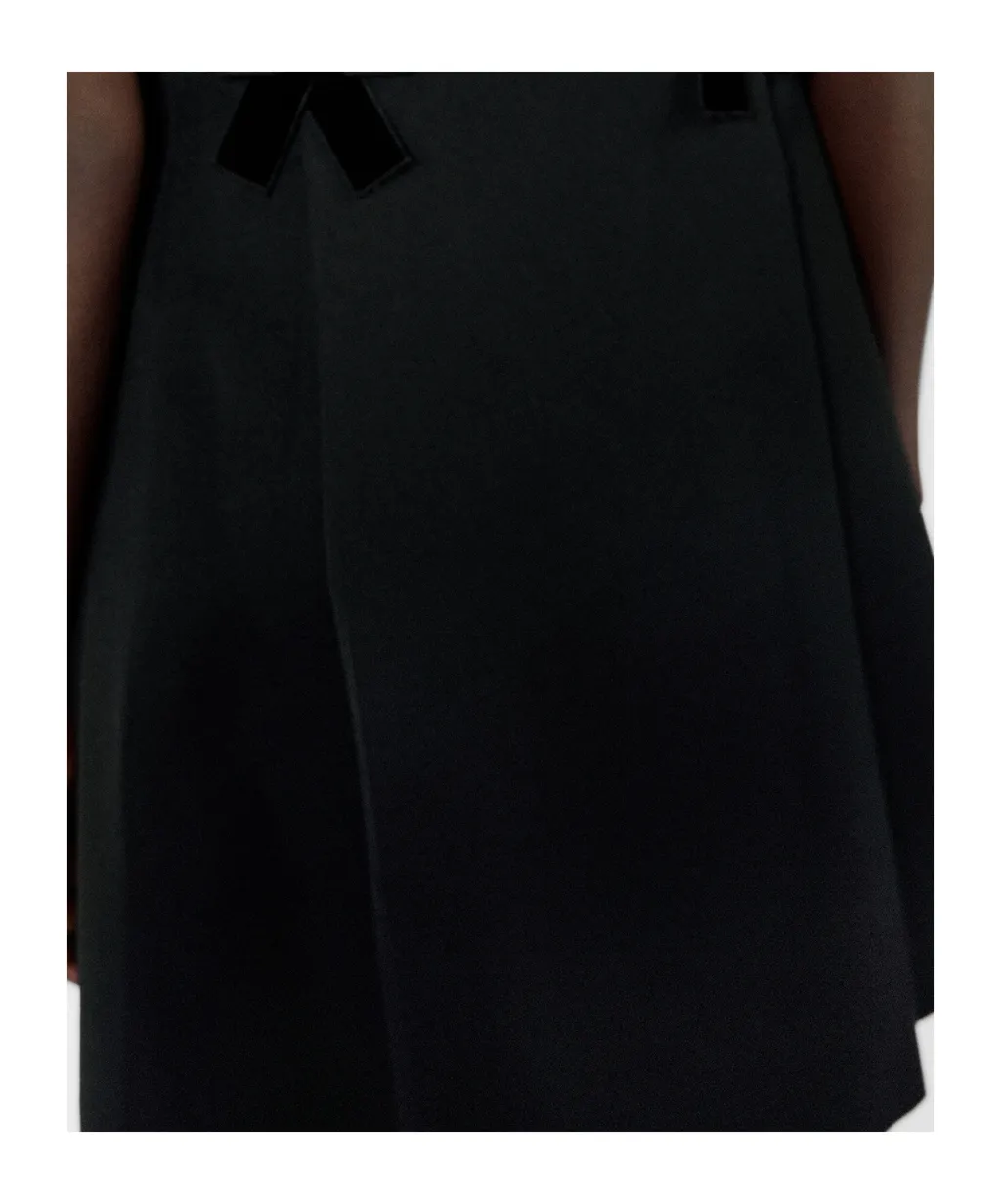 V-Neck Embellished Sleeveless Mini Dress