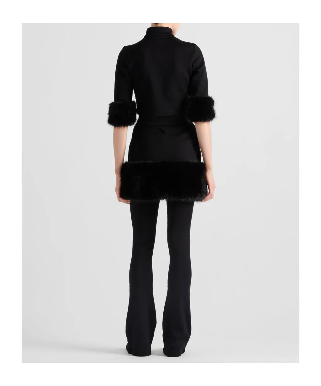 Zipped Cropped Sweatshirt