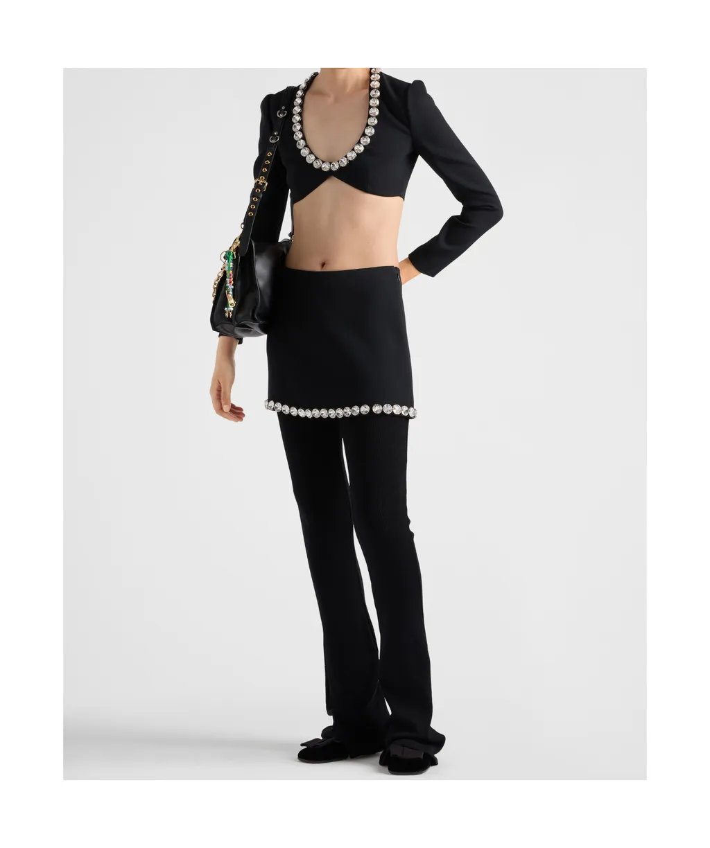 Sablè Crystal Embellishment Mini Skirt