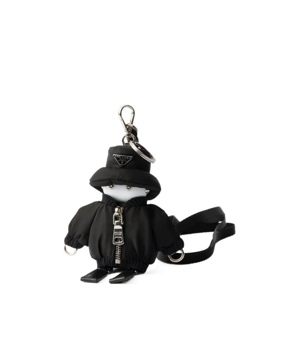 Triangle-Logo Robot Bag Charm