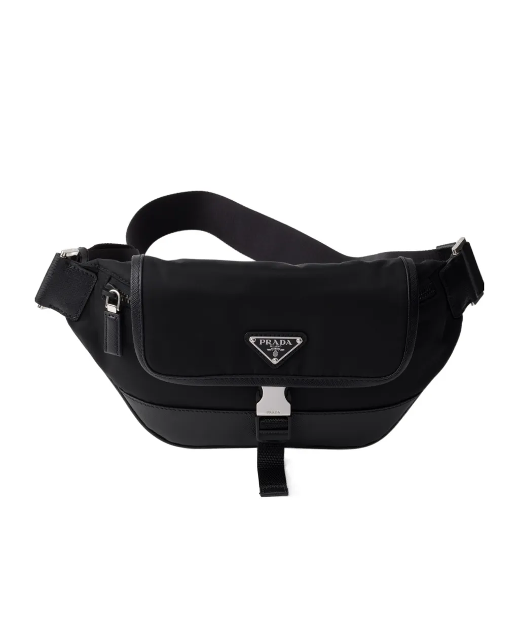 Re-Nylon And Saffiano Leather Shoulder Bag