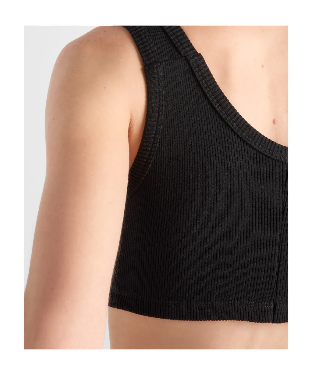 Sleeveless Knitted Cropped Top