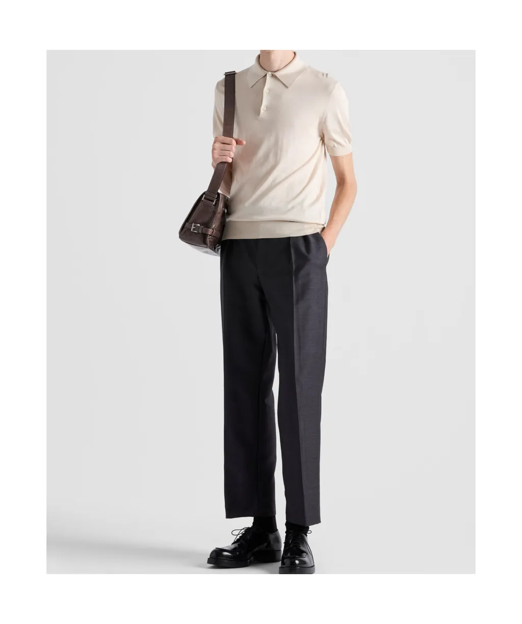 Logo-Jacquard Short-Sleeved Polo Shirt