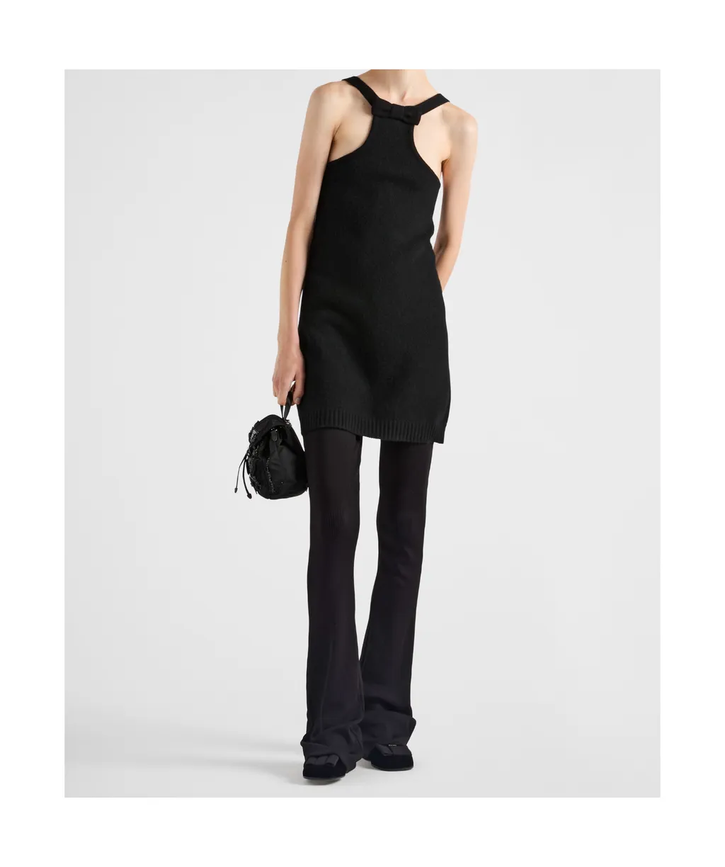 Bow Detailed Low Back Mini Dress