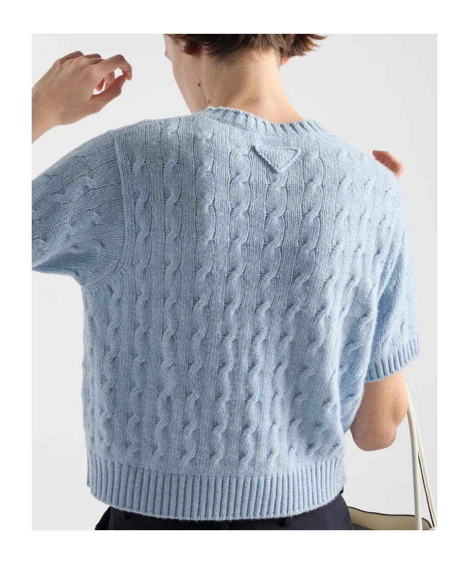 Short-Sleeved Crew Neck Sweater
