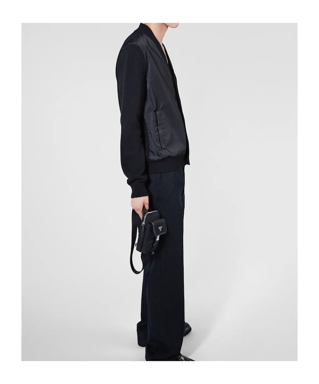 Panelled Button-Up Cardigan