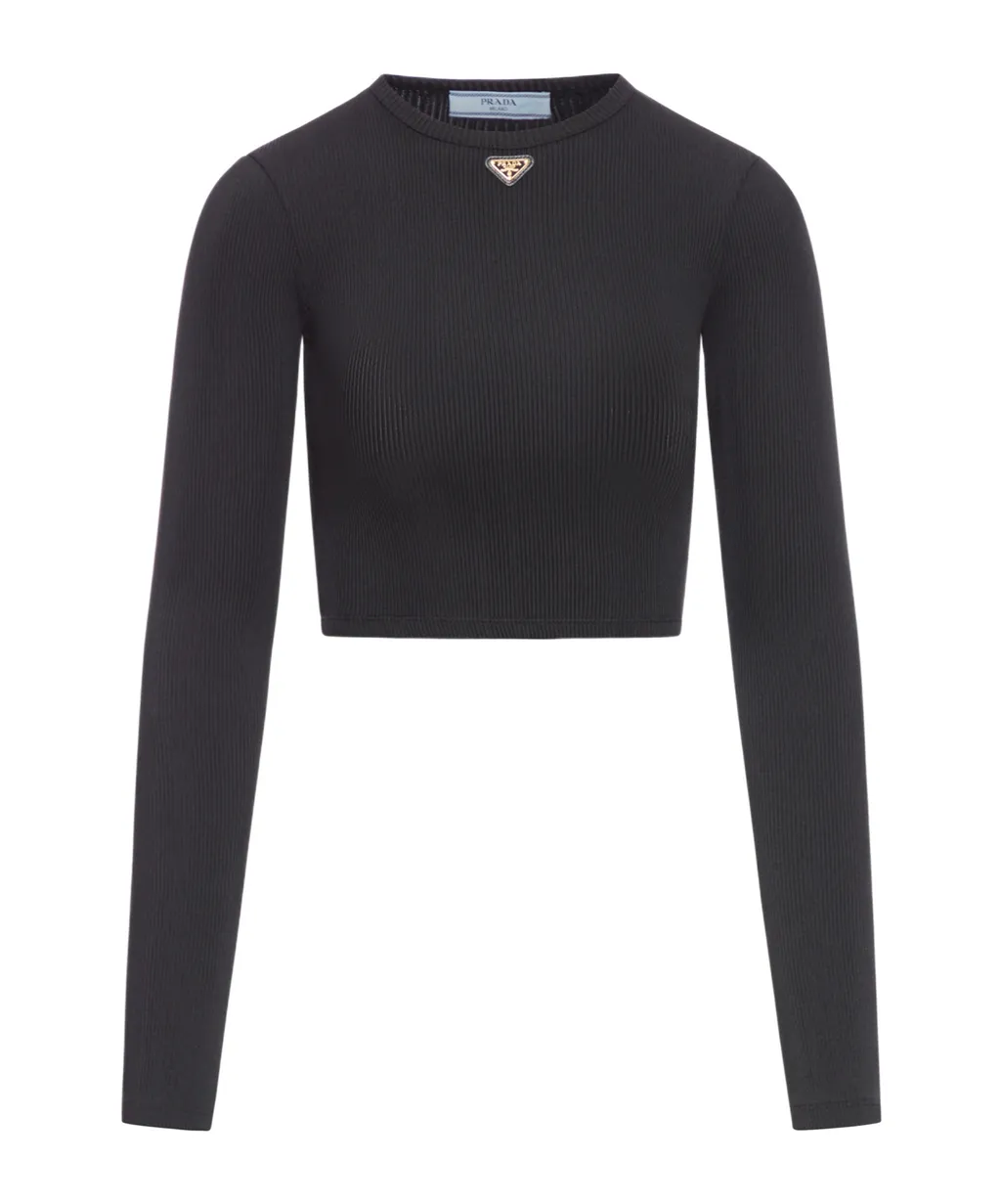 Long-Sleeved Cropped Top