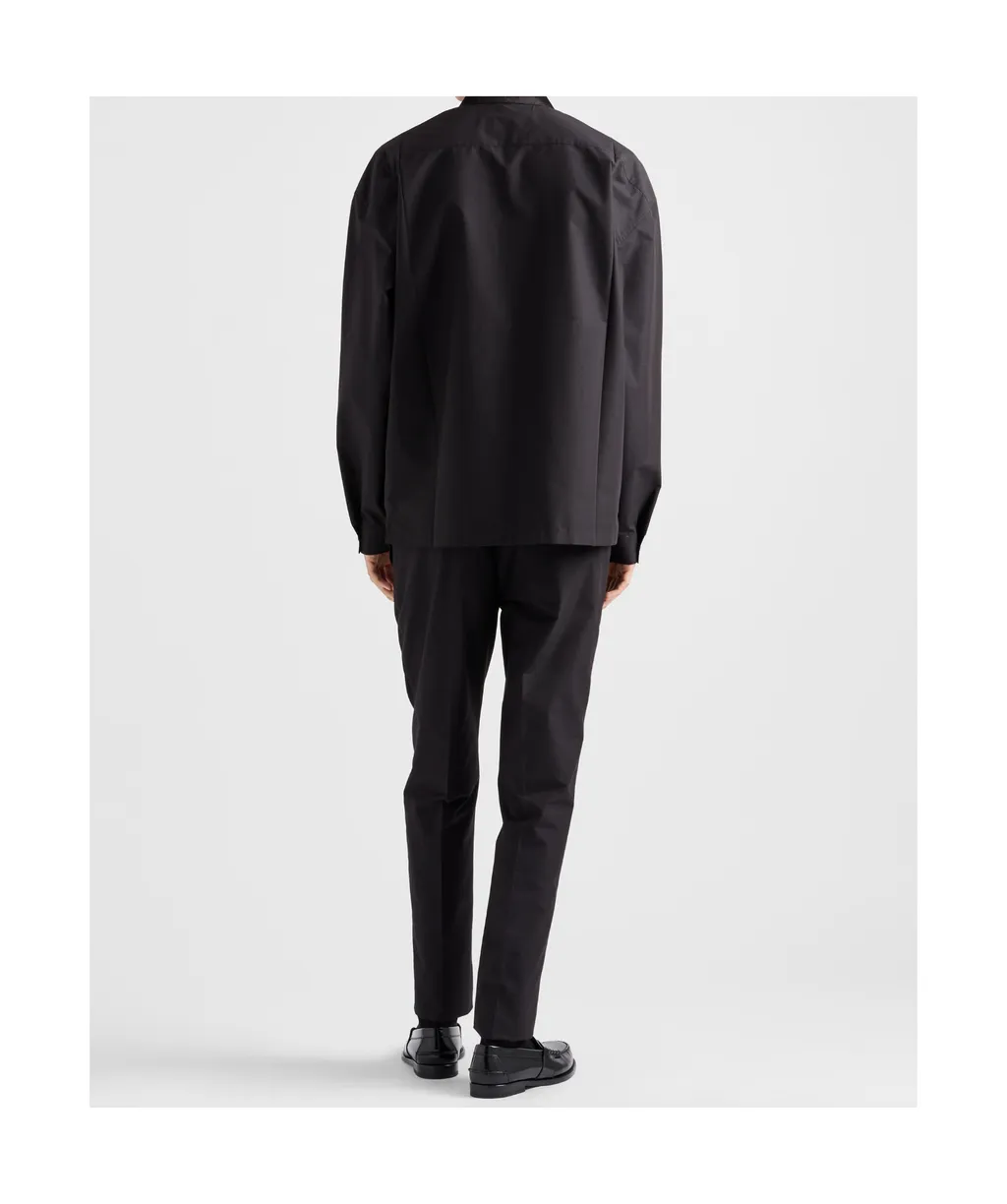 Zip-Up Long-Sleeved Shirt
