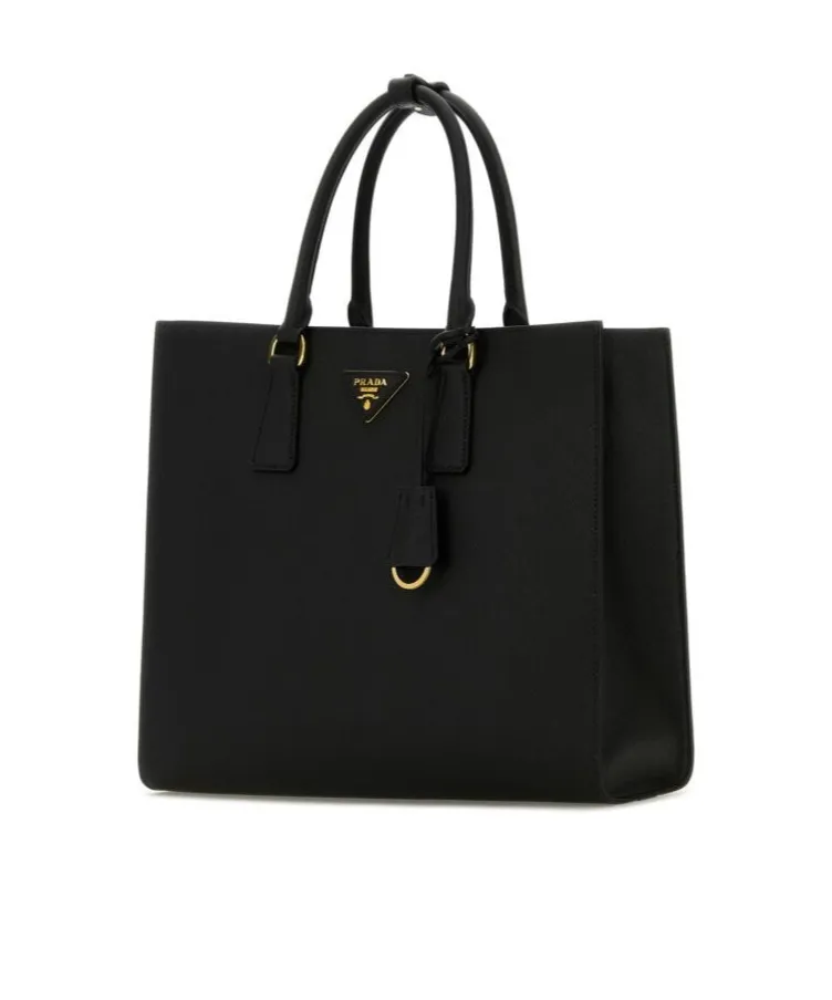 Logo Plaque Open Top Tote Bag