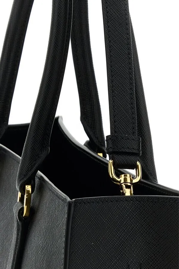 Logo Plaque Open Top Tote Bag