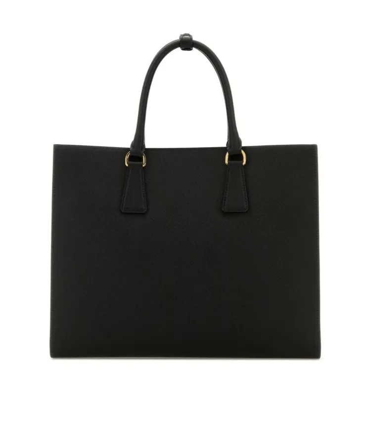 Logo Plaque Open Top Tote Bag