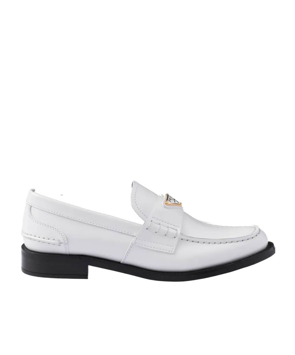 Triangle-Logo Slip-On Loafers