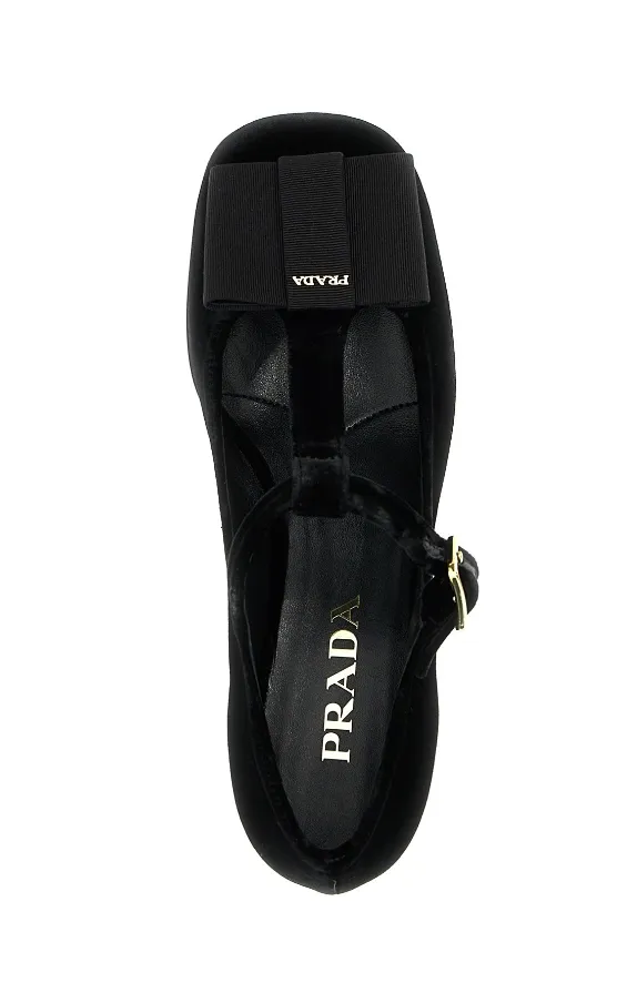 Block Heel Velvet Pumps