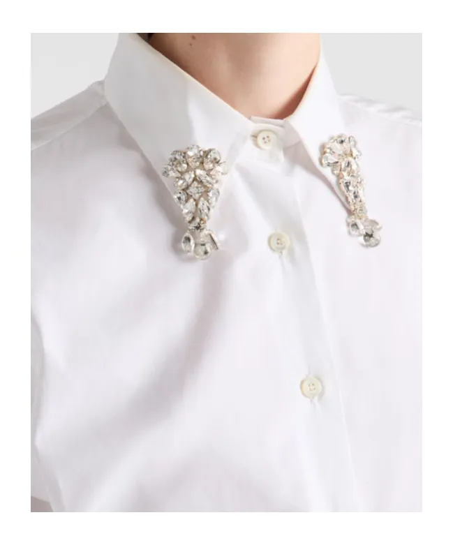 Embellished Button-Up Shirt