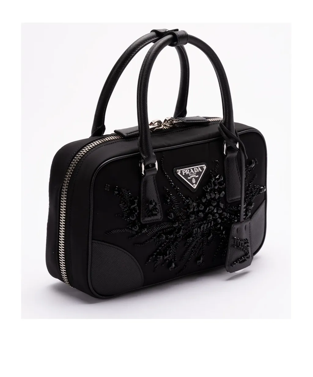 Logo Plaque Zip-Up Tote Bag