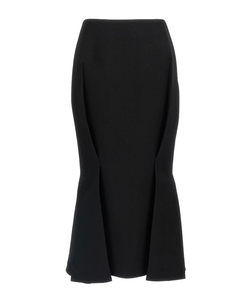 High-Waist Belted Skirt