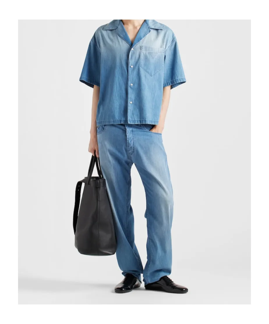 Light Denim Bowling Shirt