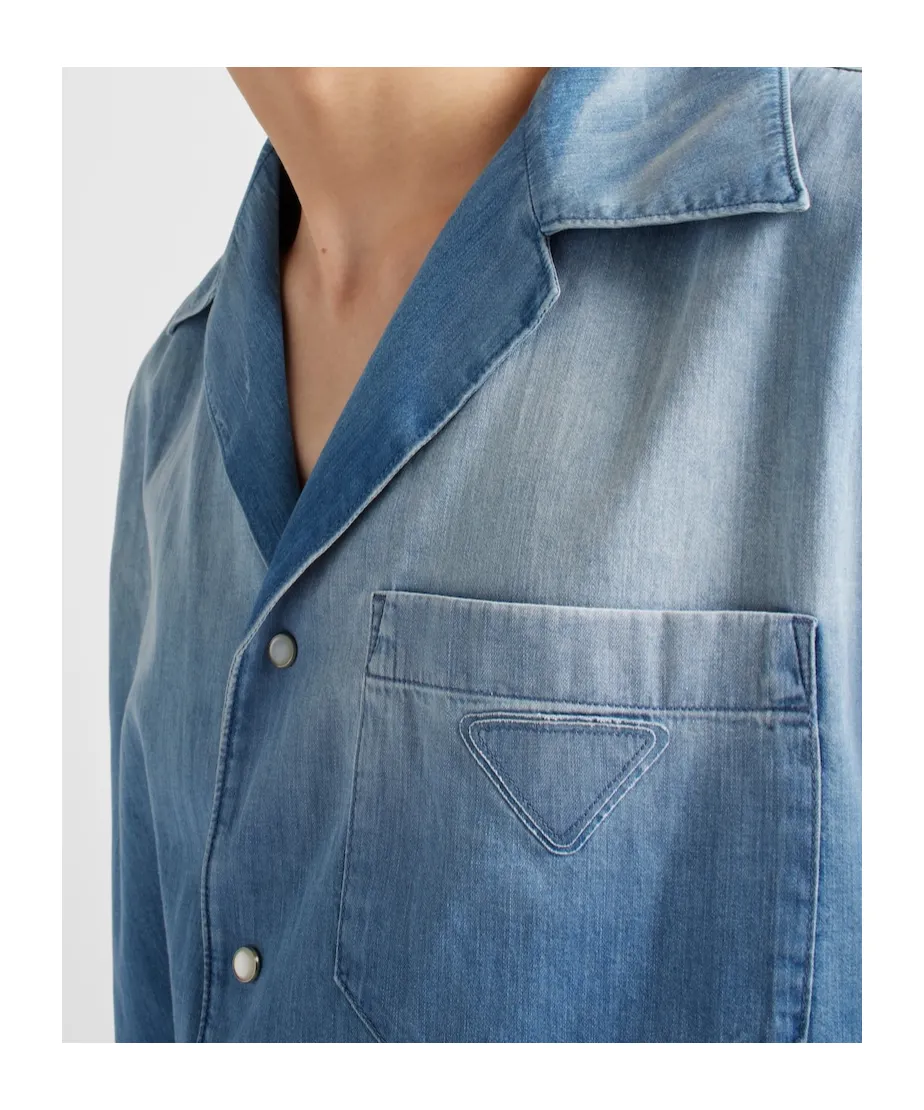 Light Denim Bowling Shirt