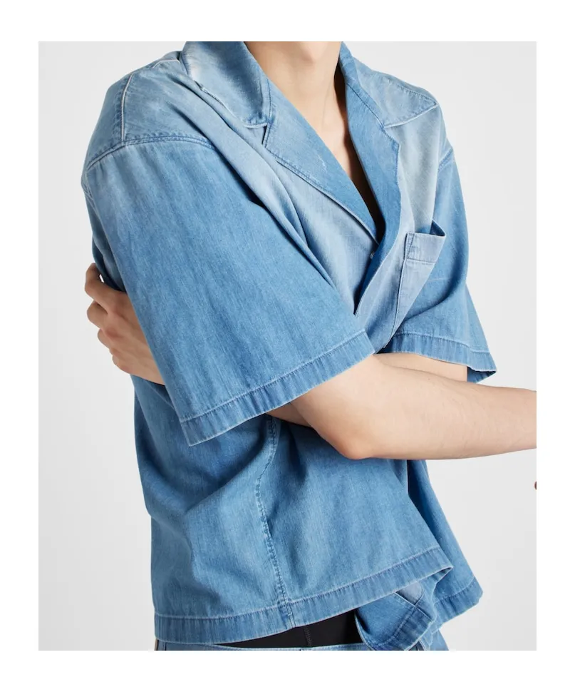 Light Denim Bowling Shirt