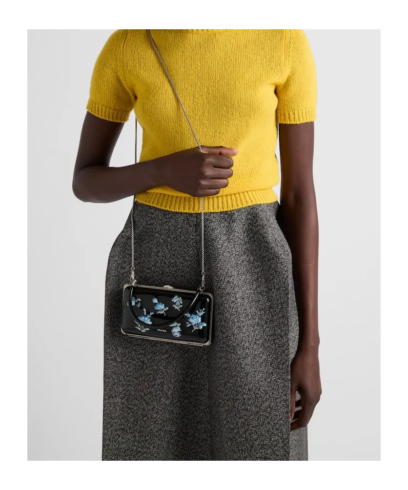 Printed Patent Leather Clutch