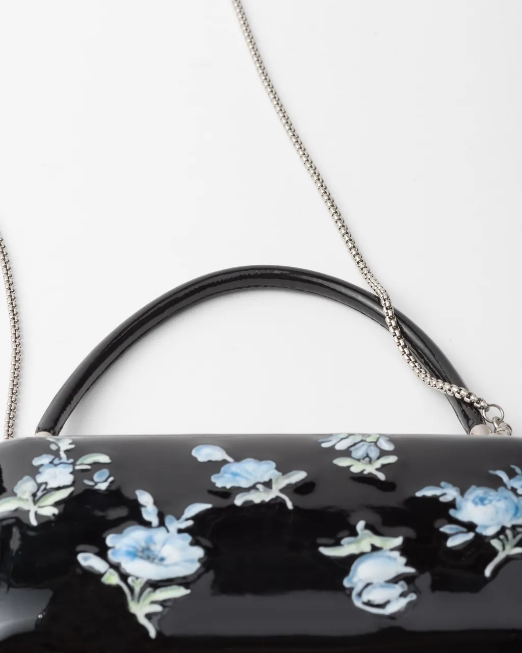 Printed Patent Leather Clutch