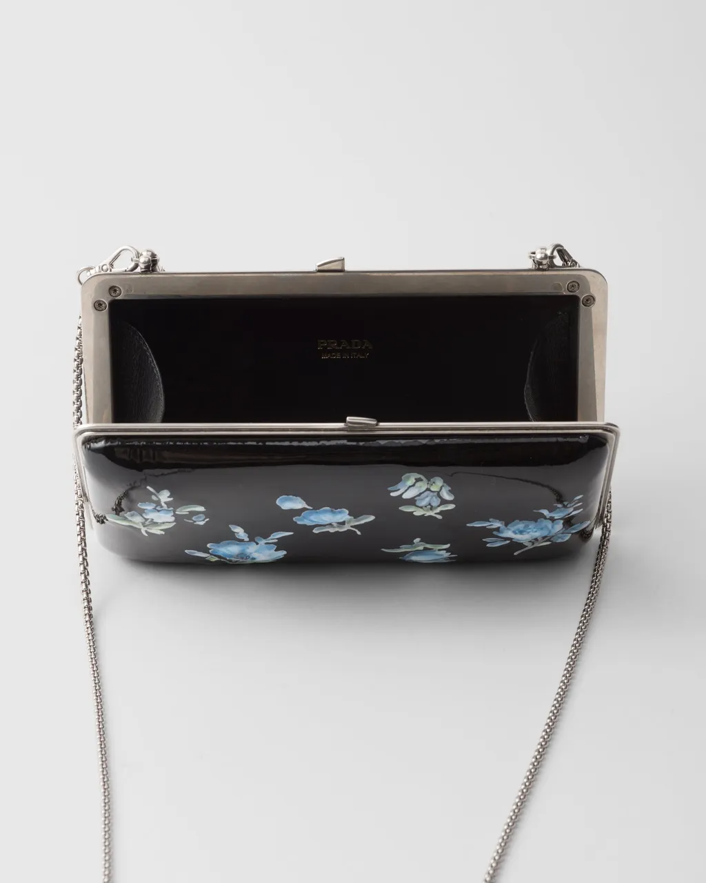 Printed Patent Leather Clutch