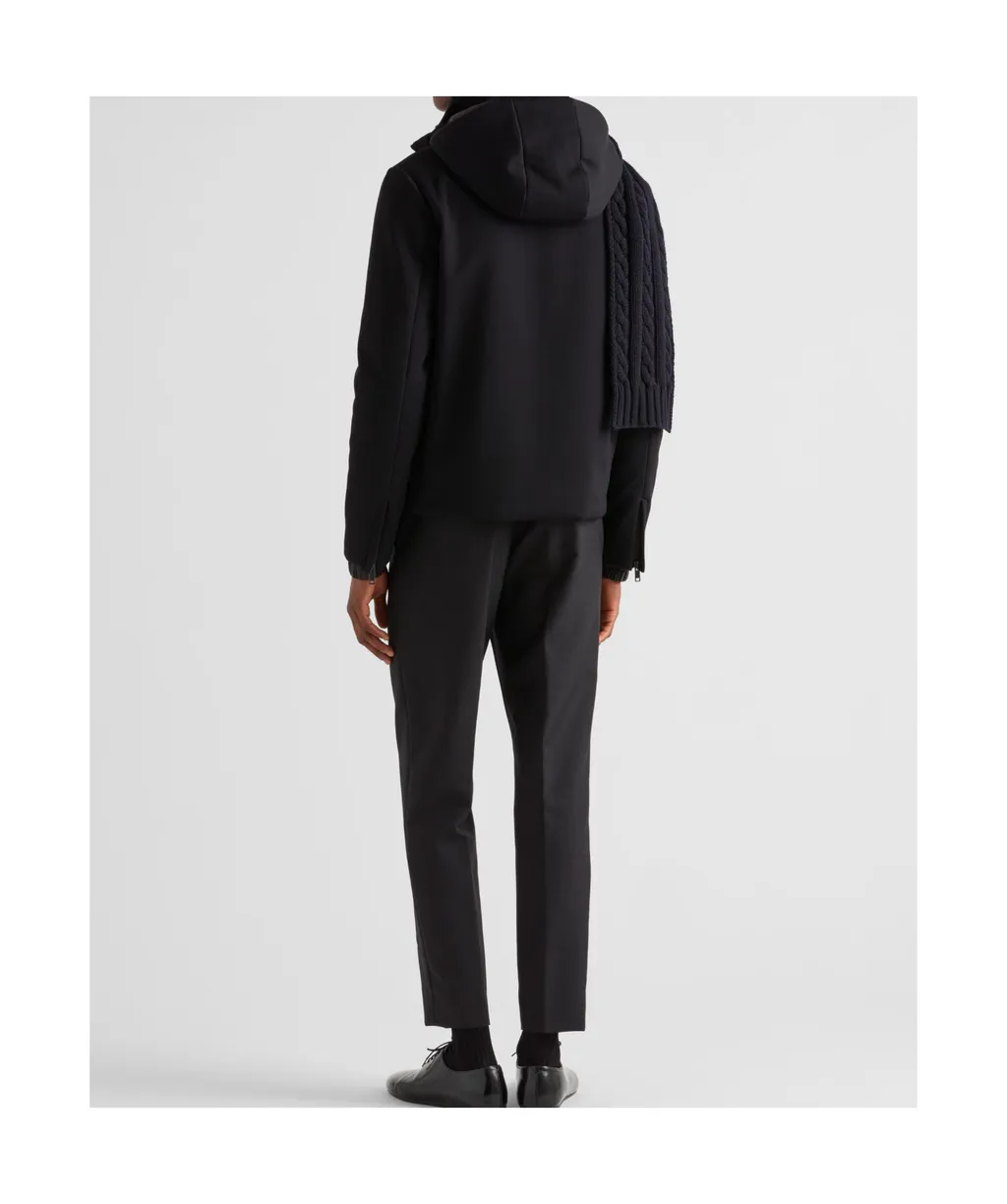 Logo Plaque Zip-Up Hooded Jacket