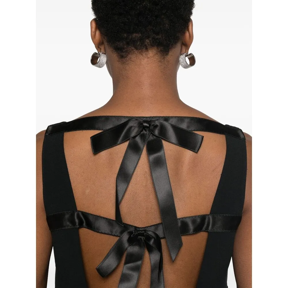 Logo Plaque Sleeveless Dress