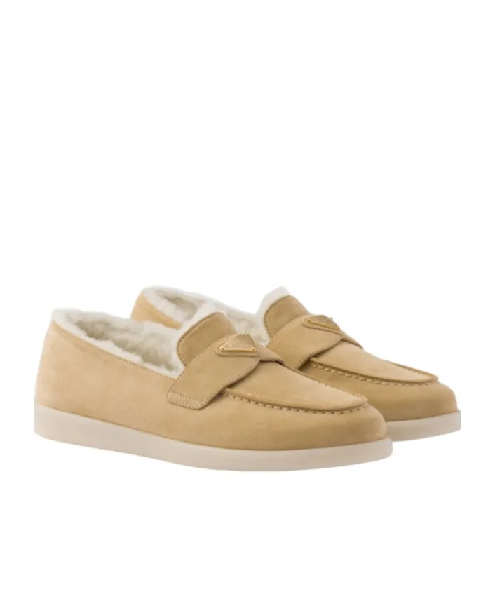 Triangle-Logo Slip-On Loafers