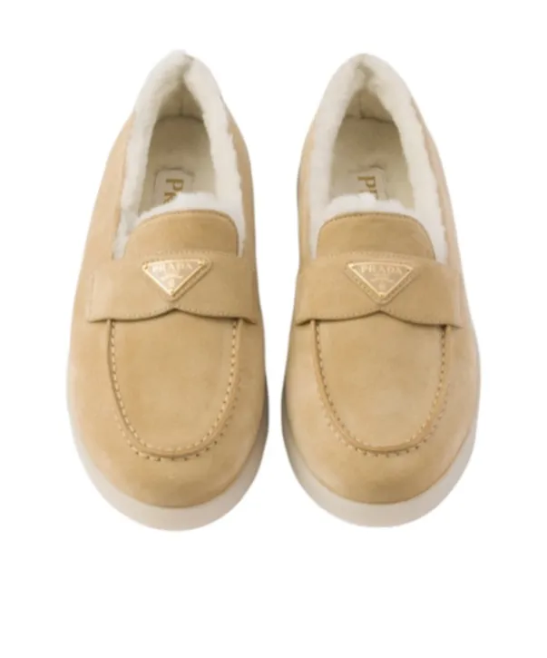 Triangle-Logo Slip-On Loafers