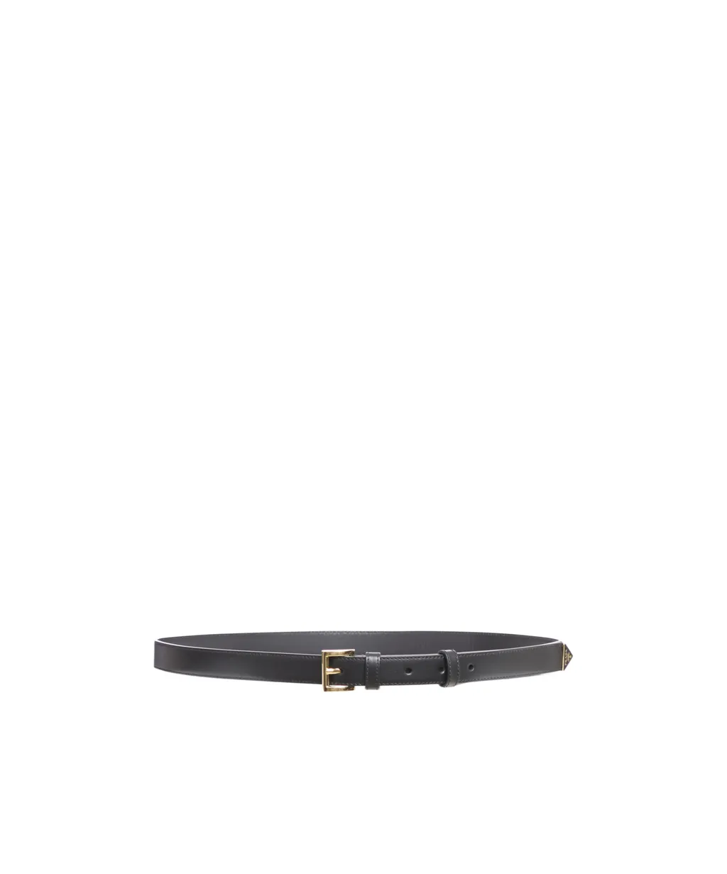 Triangle-Logo Buckle Belt