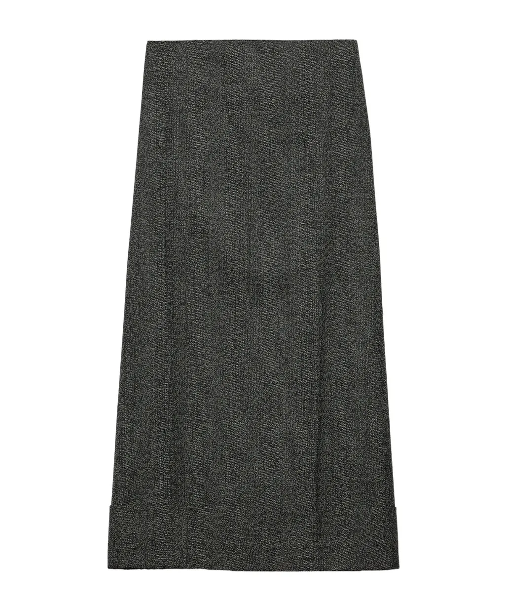 High-Rise A-Line Maxi Skirt