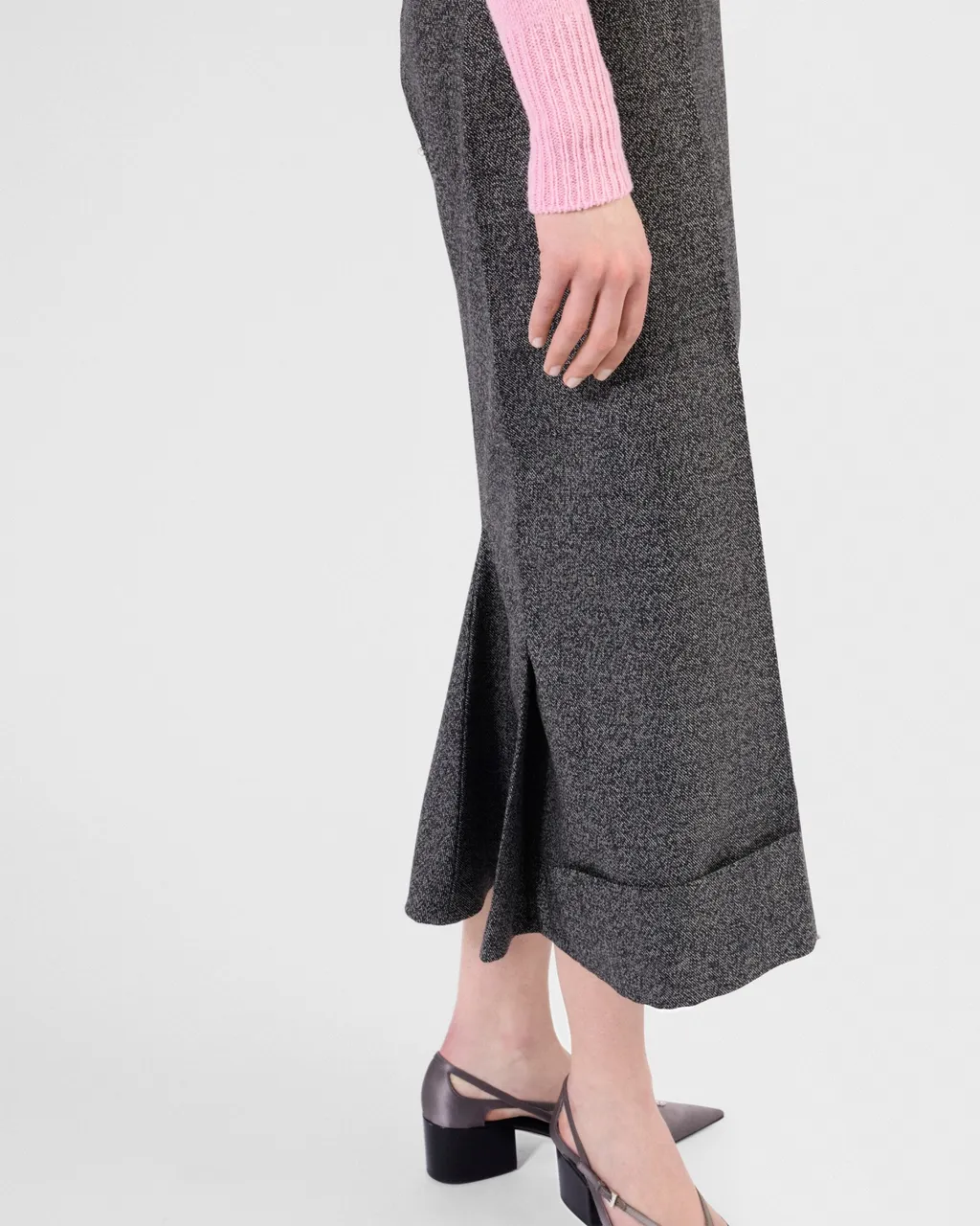 High-Rise A-Line Maxi Skirt
