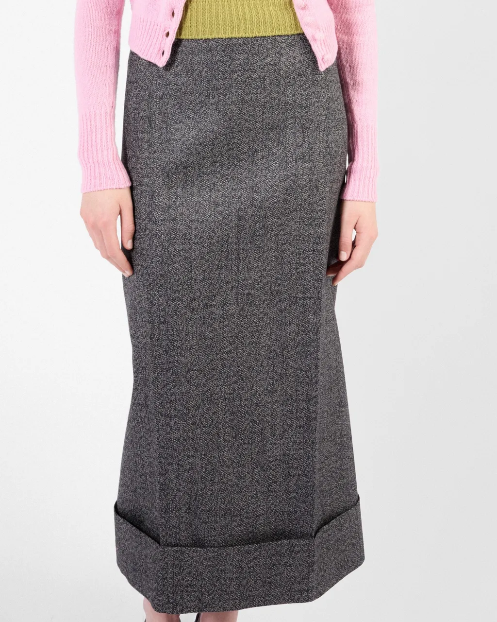 High-Rise A-Line Maxi Skirt