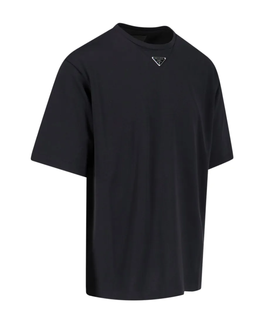 Logo Plaque Crewneck T-Shirt