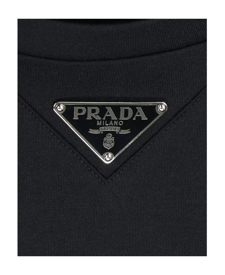 Logo Plaque Crewneck T-Shirt