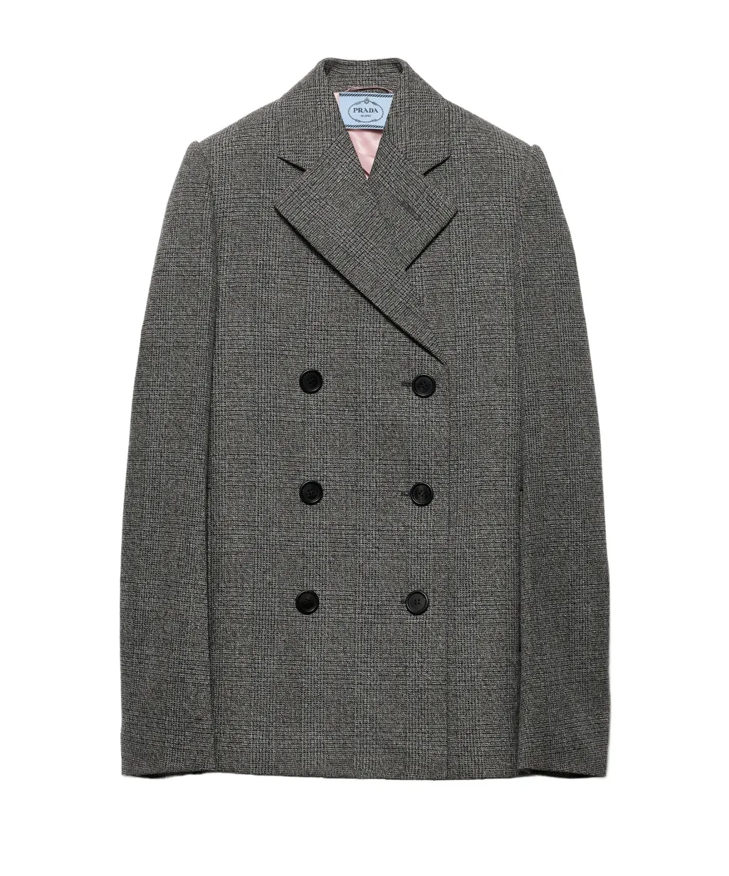 Double-Breasted Prince Of Wales Checked Jacket