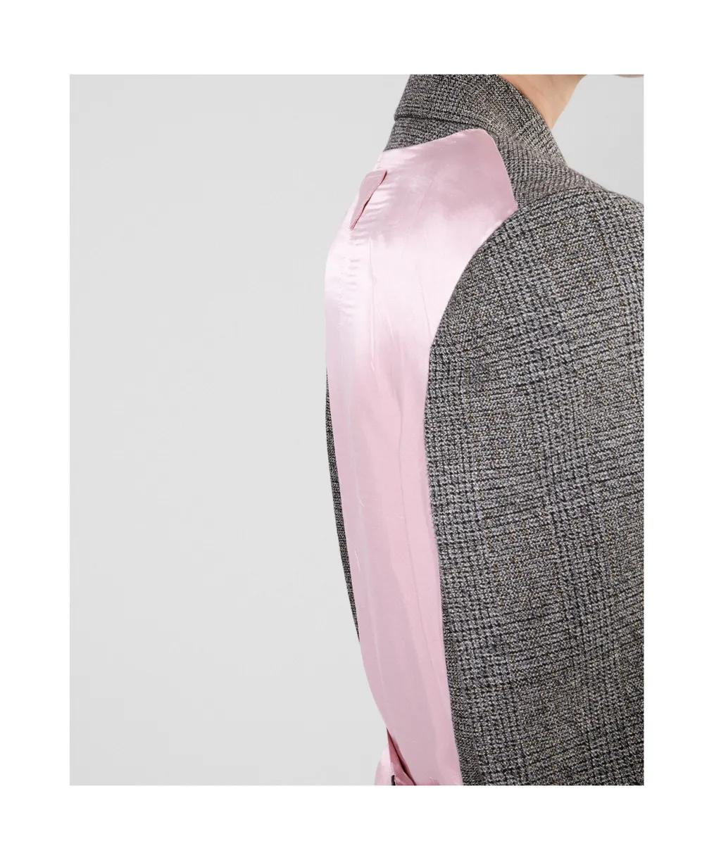 Double-Breasted Prince Of Wales Checked Jacket