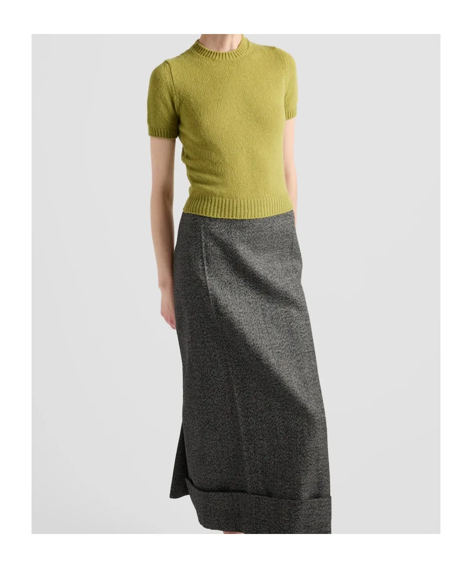 Ribbed Knit Crewneck Sweater