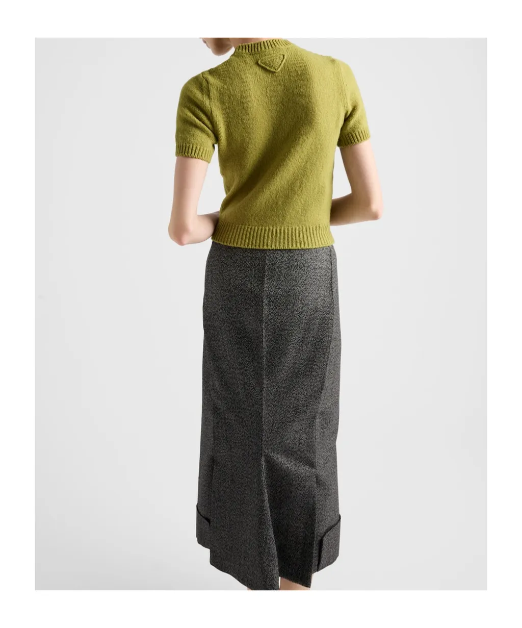 Ribbed Knit Crewneck Sweater