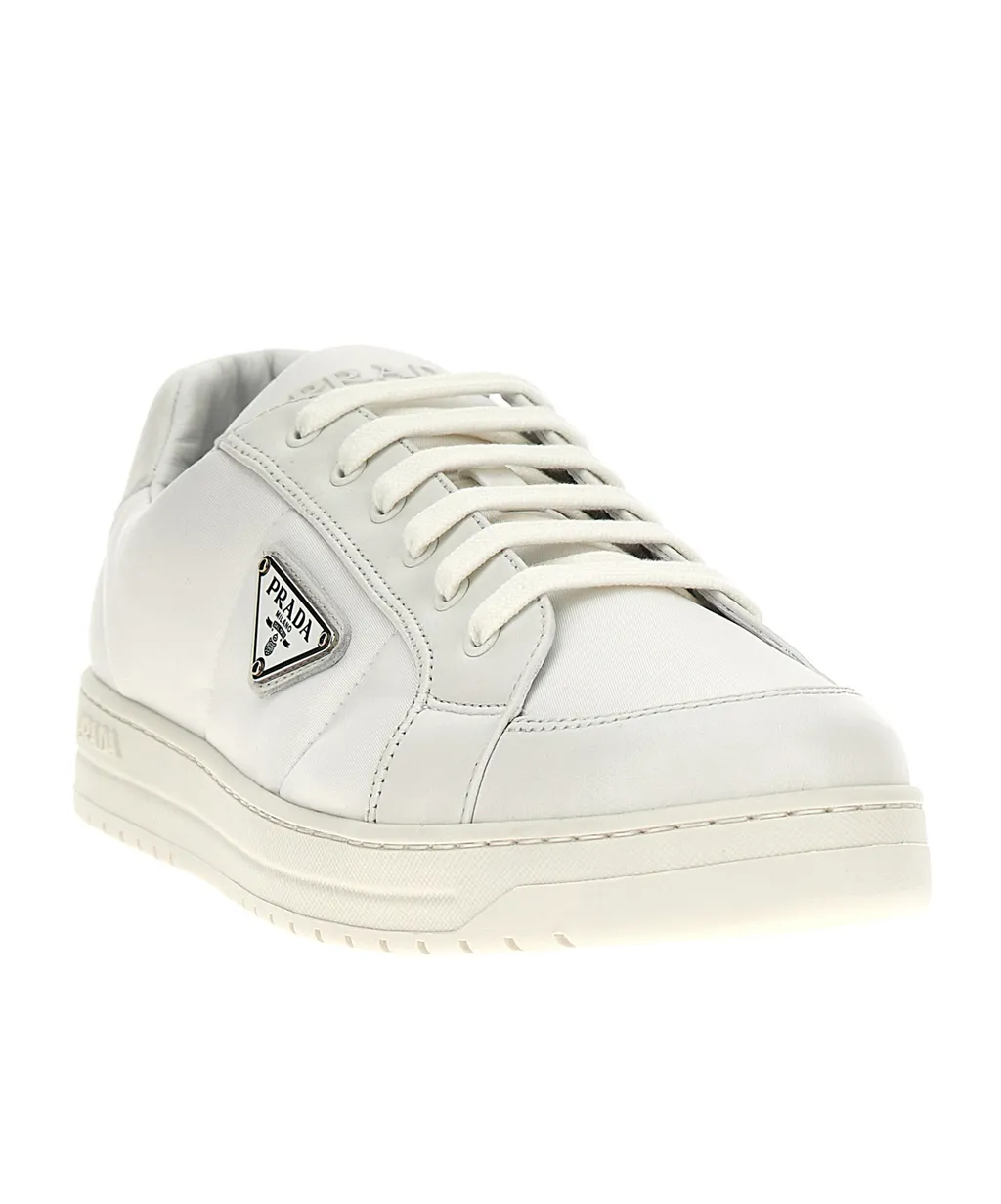 Downtown Triangle-Logo Lace-Up Sneakers