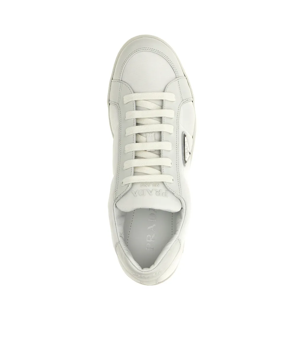 Downtown Triangle-Logo Lace-Up Sneakers