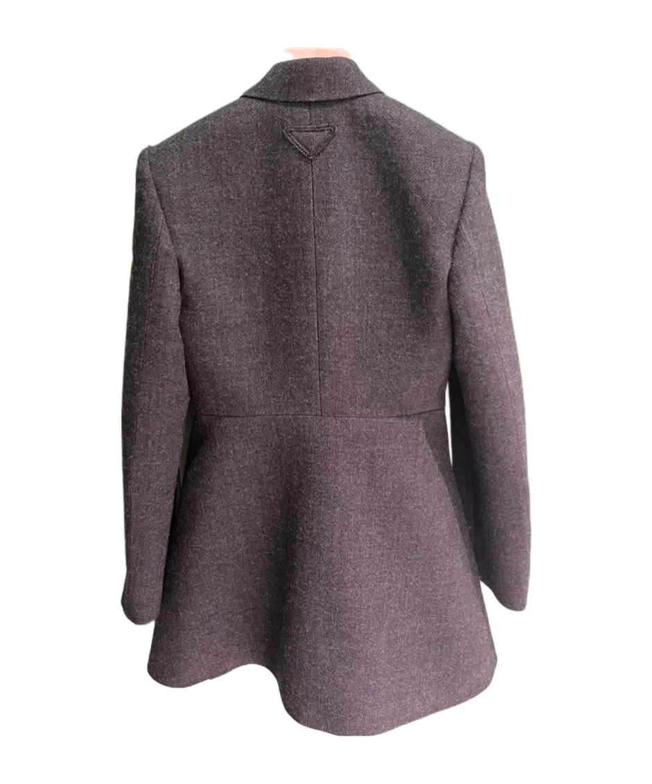 Double-Breasted Vintage-Look Rush Stitch Jacket