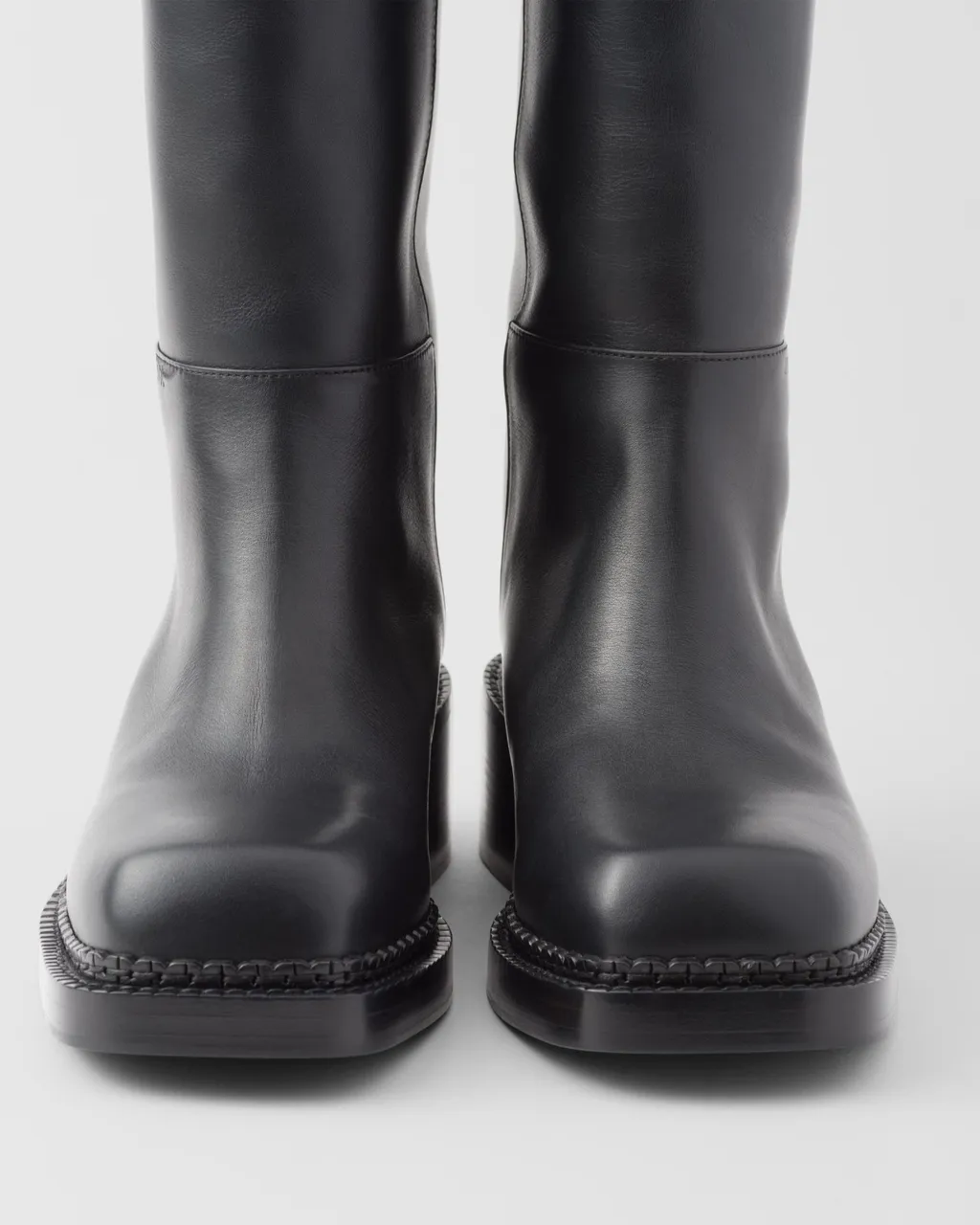 Square-Toe Knee-High Boots