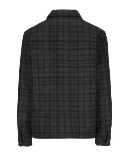 Triangle-Logo Checked Shirt